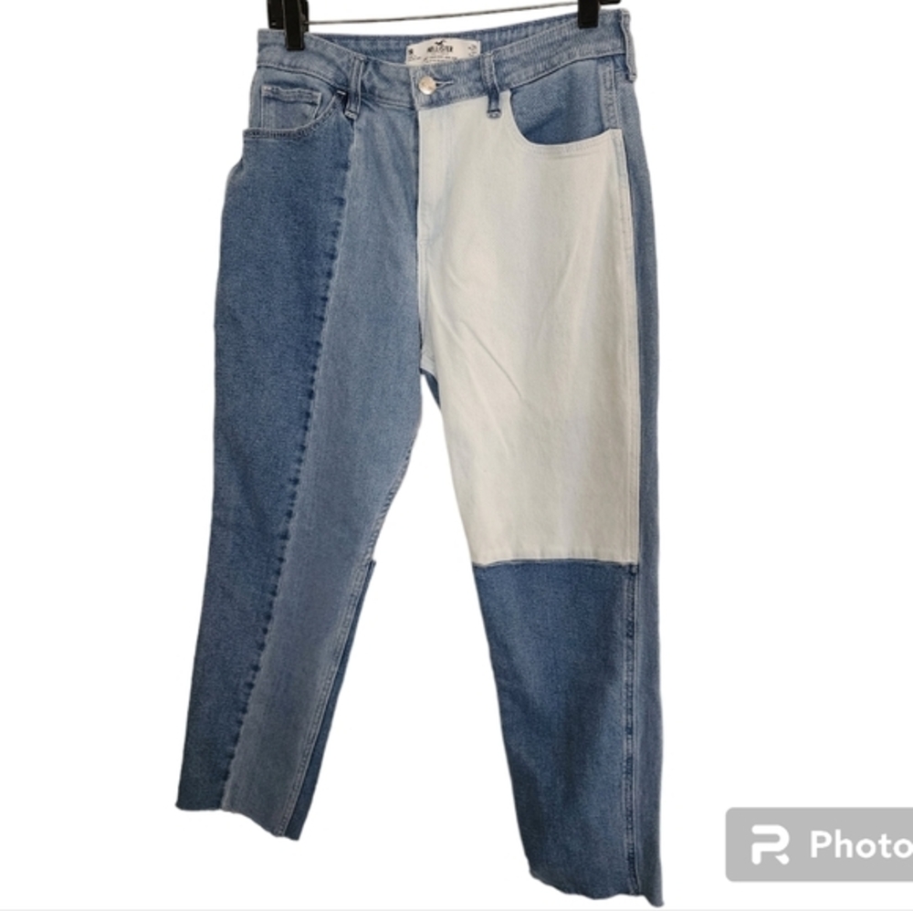 Hollister Curvy High-Rise Patchwork Mom Jeans